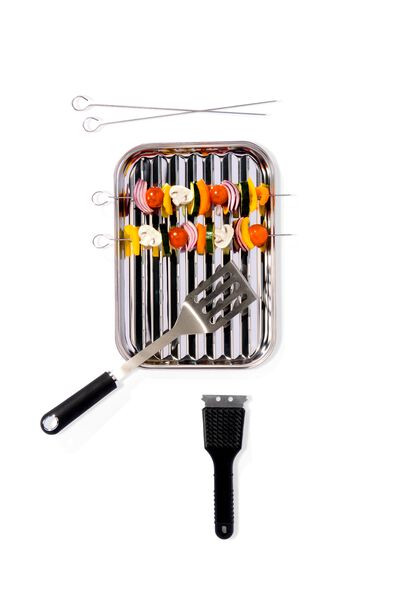 3 outils pour barbecue inox 39cm - 41820376 - HEMA